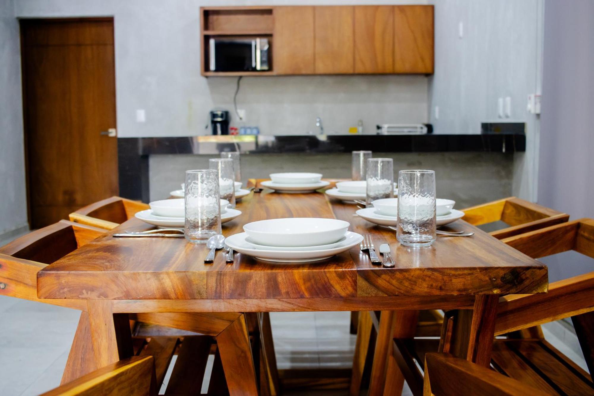 Hotel Casa Tortuga Tulum - Cenotes Park Inclusive Εξωτερικό φωτογραφία A dining room table with place settings